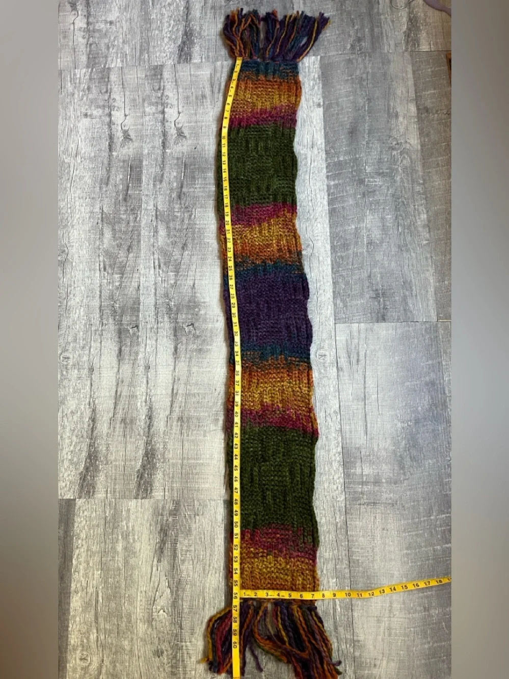 Cappellificio Fiorentino Wool Blend Crosshatch Multicolored Yarn Fringed Scarf